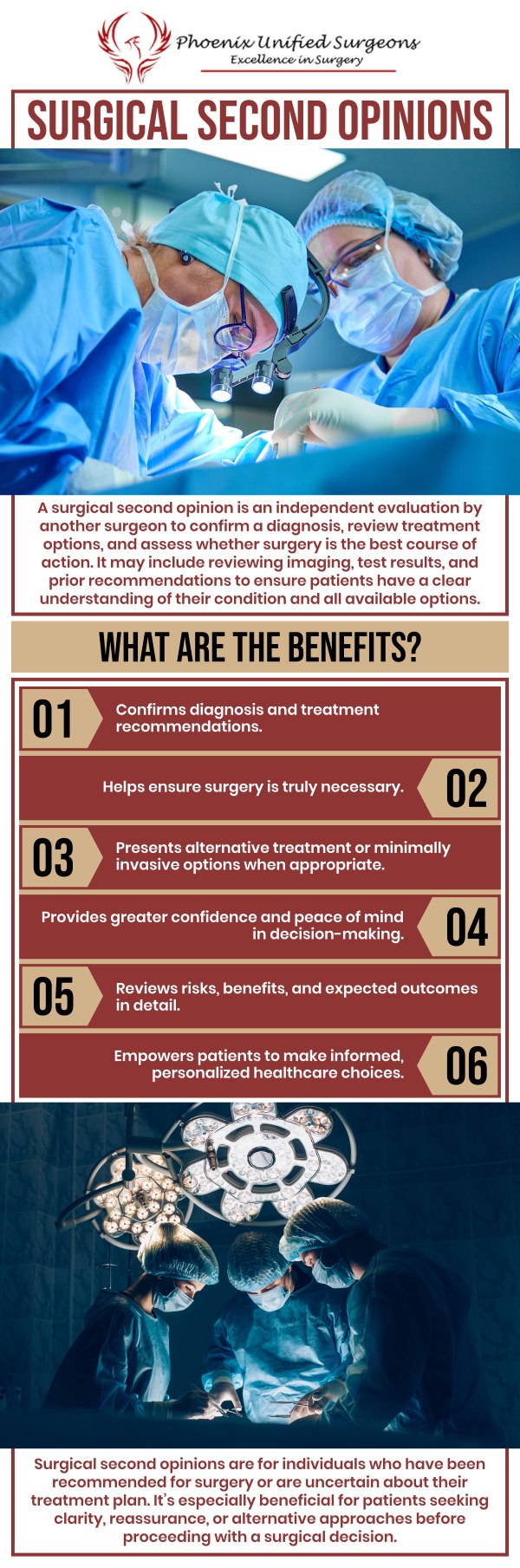 Common questions asked by patients: When should you consider getting a surgical second opinion? Why is a second opinion important before surgery? What should you bring to a surgical second opinion appointment? Can a surgical second opinion change your treatment plan? For more information, contact us or request an appointment online. We are conveniently located at 20333 N 19th Avenue, Ste 230 Phoenix, AZ 85027. We serve patients from Phoenix AZ, Sun City AZ, Peoria AZ, Surprise AZ, Glendale AZ, Scottsdale AZ, and surrounding areas. Common questions asked by patients: When should you consider getting a surgical second opinion? Why is a second opinion important before surgery? What should you bring to a surgical second opinion appointment? Can a surgical second opinion change your treatment plan? For more information, contact us or request an appointment online. We are conveniently located at 20333 N 19th Avenue, Ste 230 Phoenix, AZ 85027. We serve patients from Phoenix AZ, Sun City AZ, Peoria AZ, Surprise AZ, Glendale AZ, Scottsdale AZ, and surrounding areas.