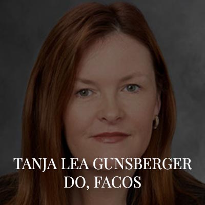 Tanja Lea Gunsberger, DO, FACOS at Phoenix Unified Surgeons in Phoenix, AZ Tanja Lea Gunsberger, DO, FACOS at Phoenix Unified Surgeons in Phoenix, AZ